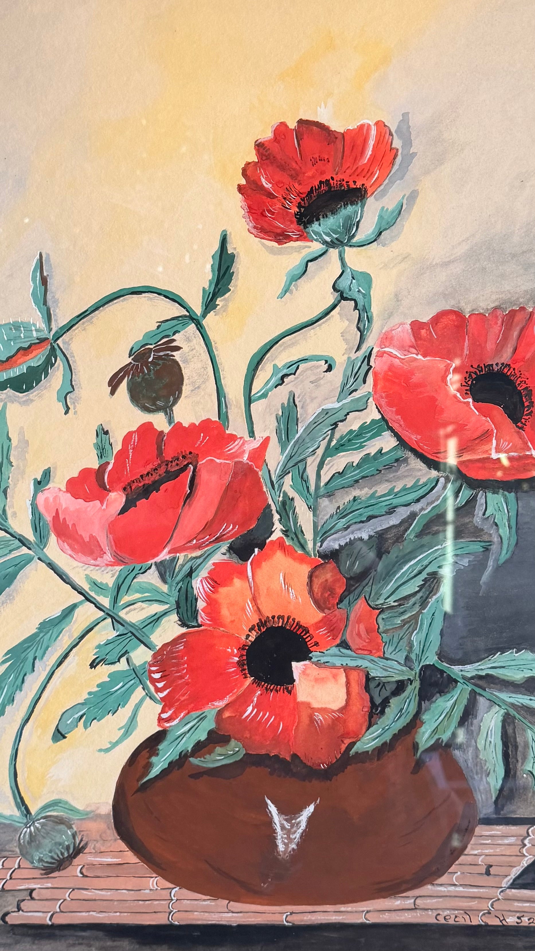 Grandma's Poppies - Garden Series Print