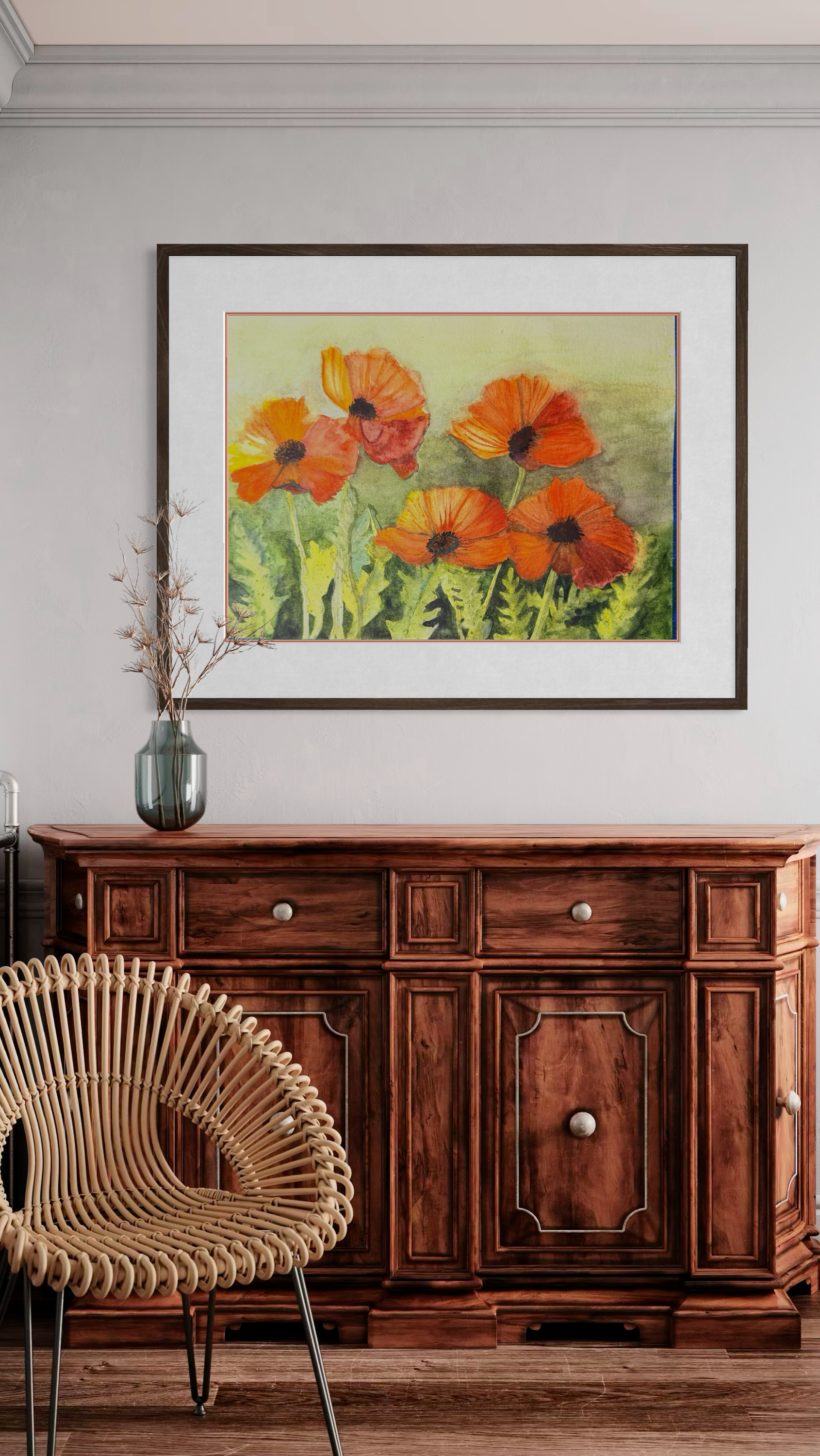 The Garden Poppies - Garden Series Print