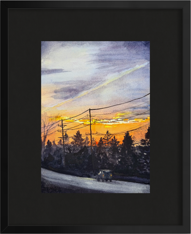 Five O'Clock - Original Watercolor by Traci Reed Mitchell