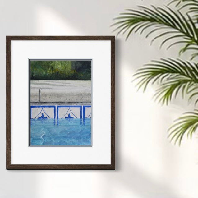 The Quiet Pool - Original Watercolor by Traci Reed Mitchell
