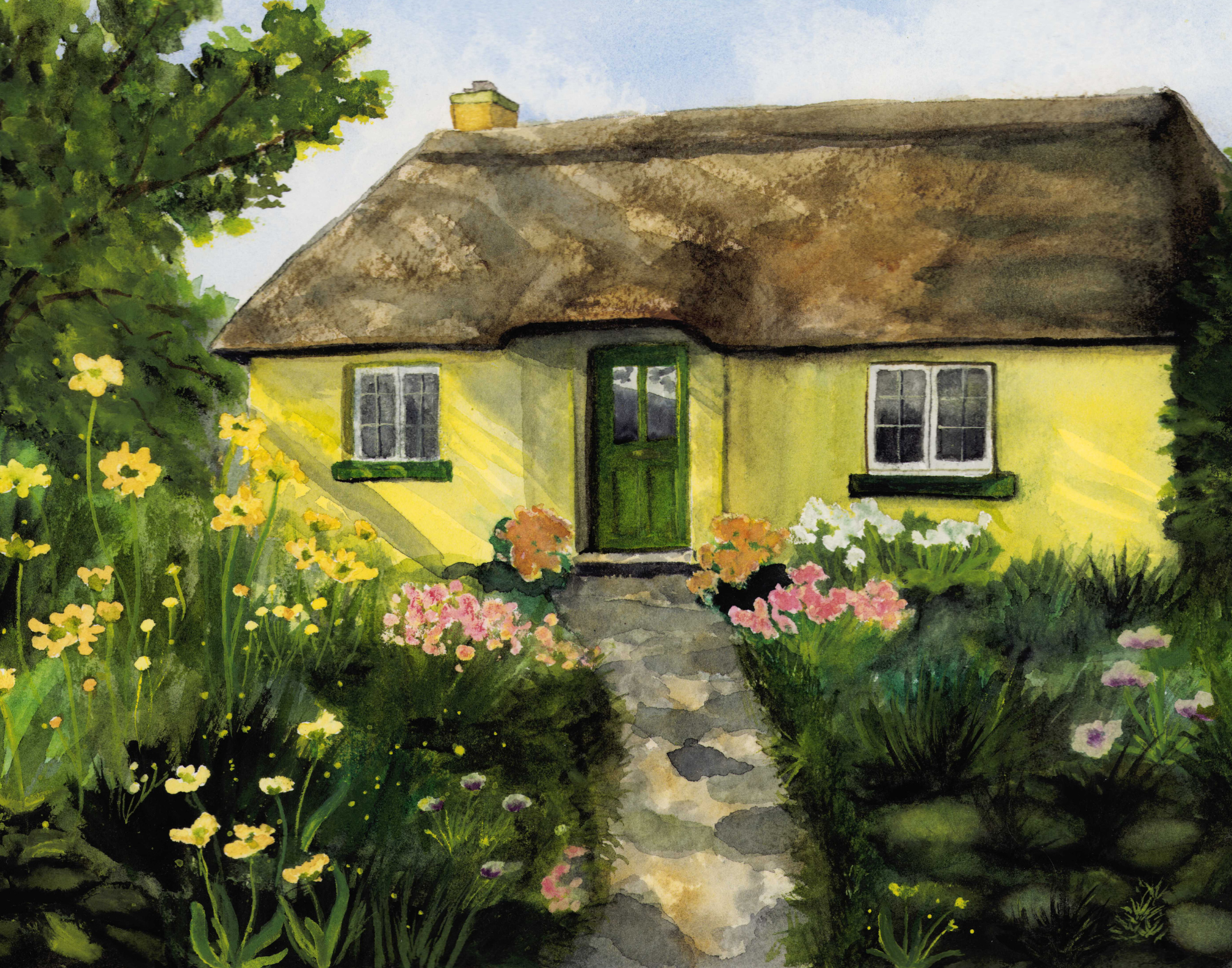 The Cottage | Spring in Ireland Landscape Print